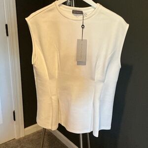 Mint Velvet Chic White Sleeveless Tank Top